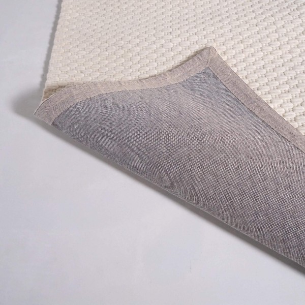 Tapis en laine 140x200 cm, blanc beige - Avelin