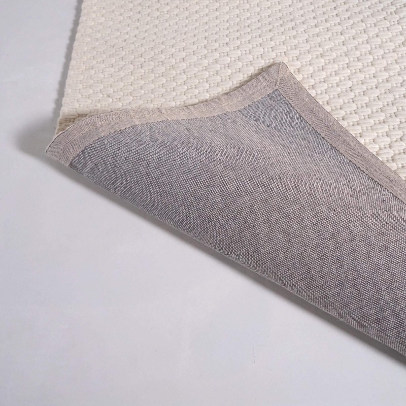 Tapis en laine 140x200 cm, blanc beige - Avelin