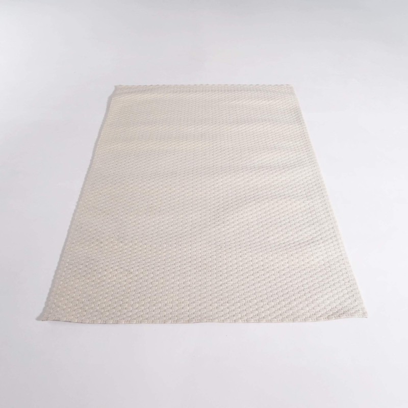 Tapis en laine 140x200 cm, blanc beige - Avelin