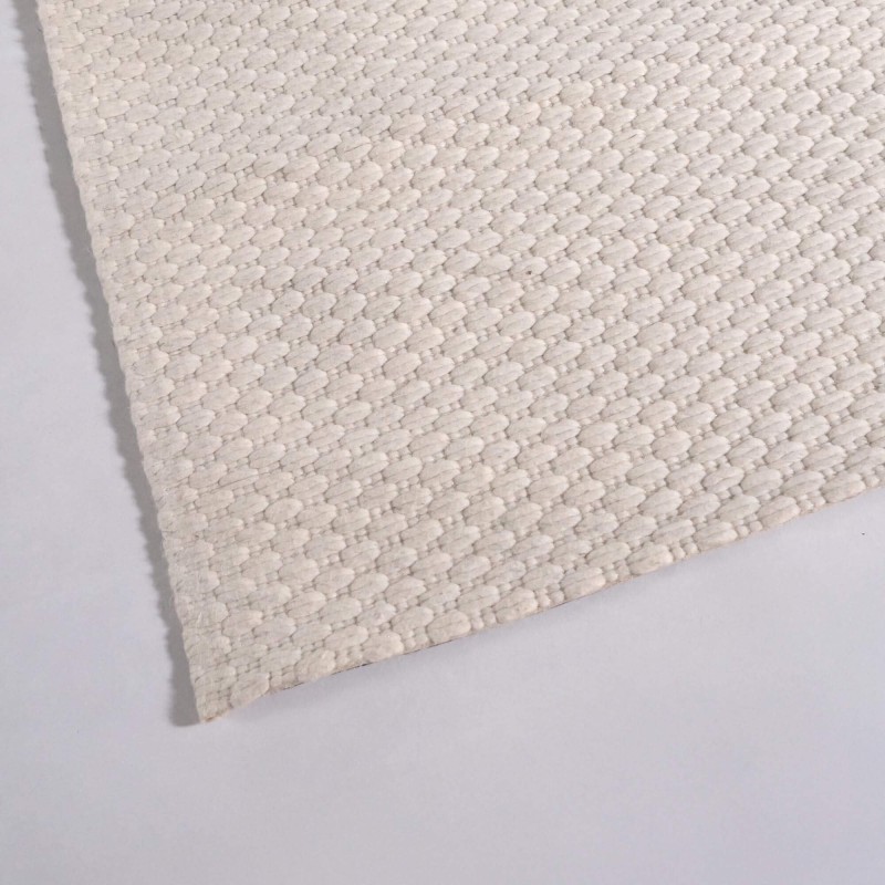 Tapis en laine 140x200 cm, blanc beige - Avelin