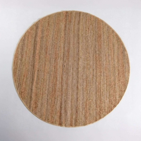 Tapis en jute 150x150 cm, blanc beige - Noa