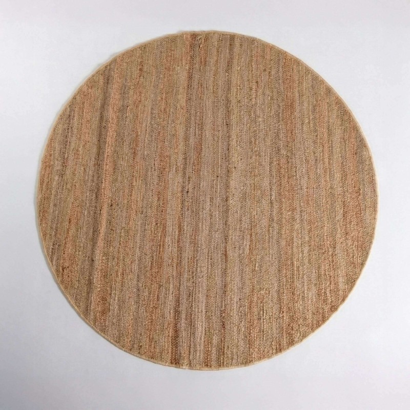 Tapis en jute 150x150 cm, blanc beige - Noa