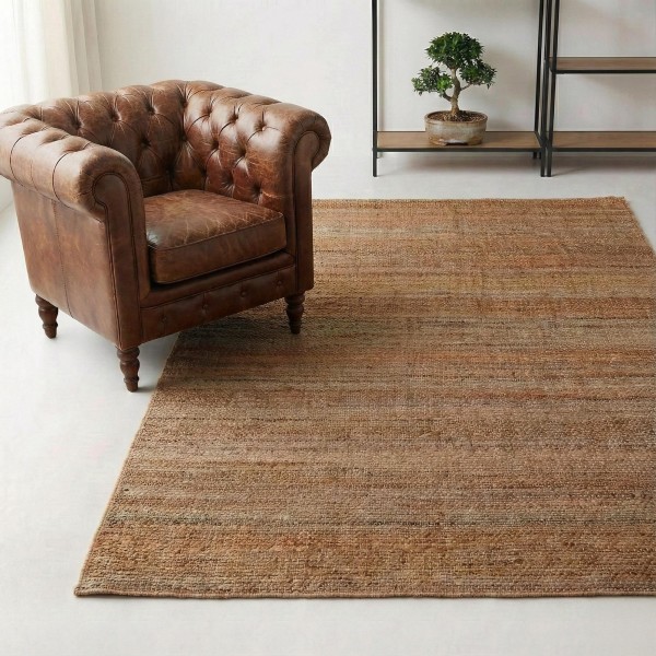 Tapis en jute 140x200 cm, blanc beige - Noa