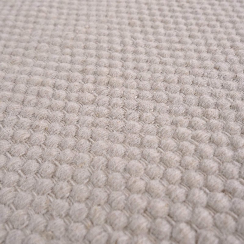 Tapis en laine et coton 140x200 cm, blanc gris - Iria