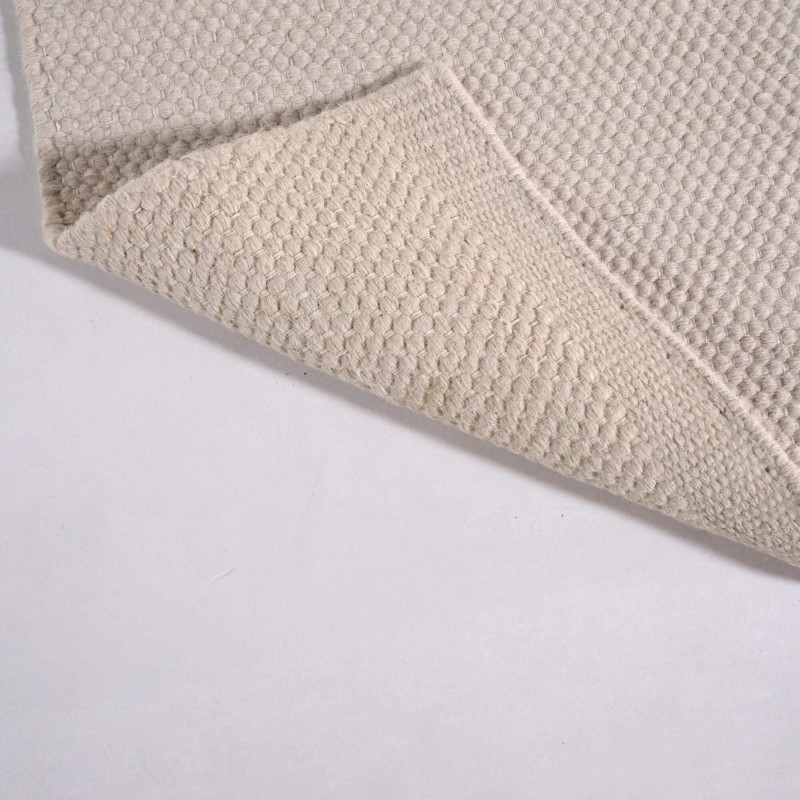 Tapis en laine et coton 140x200 cm, blanc gris - Iria