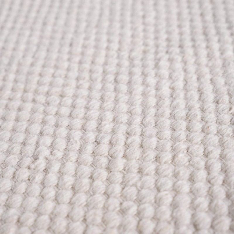 Tapis en laine et coton 250x350 cm, blanc - Elowen
