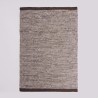 Tapis en laine et coton 160x230 cm, brun - Elowen