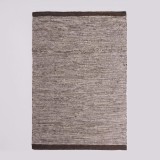 Tapis en laine et coton 200x300 cm, brun - Elowen