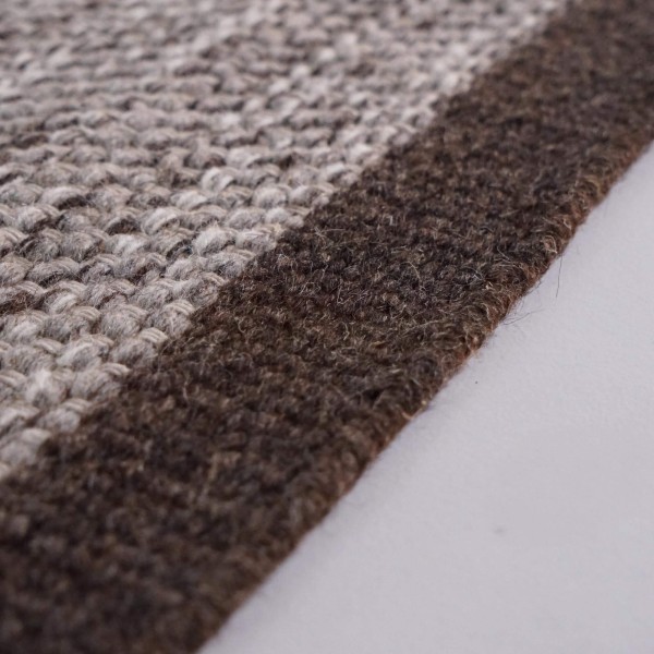 Tapis en laine et coton 200x300 cm, brun - Elowen