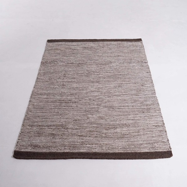 Tapis en laine et coton 250x350 cm, brun - Elowen