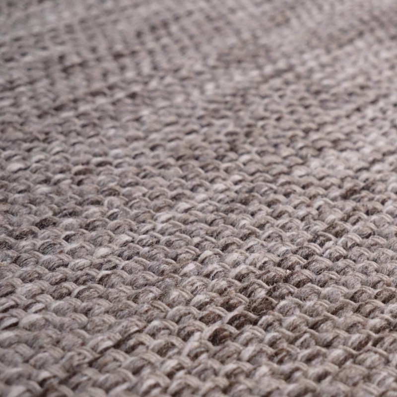 Tapis en laine et coton 250x350 cm, brun - Elowen