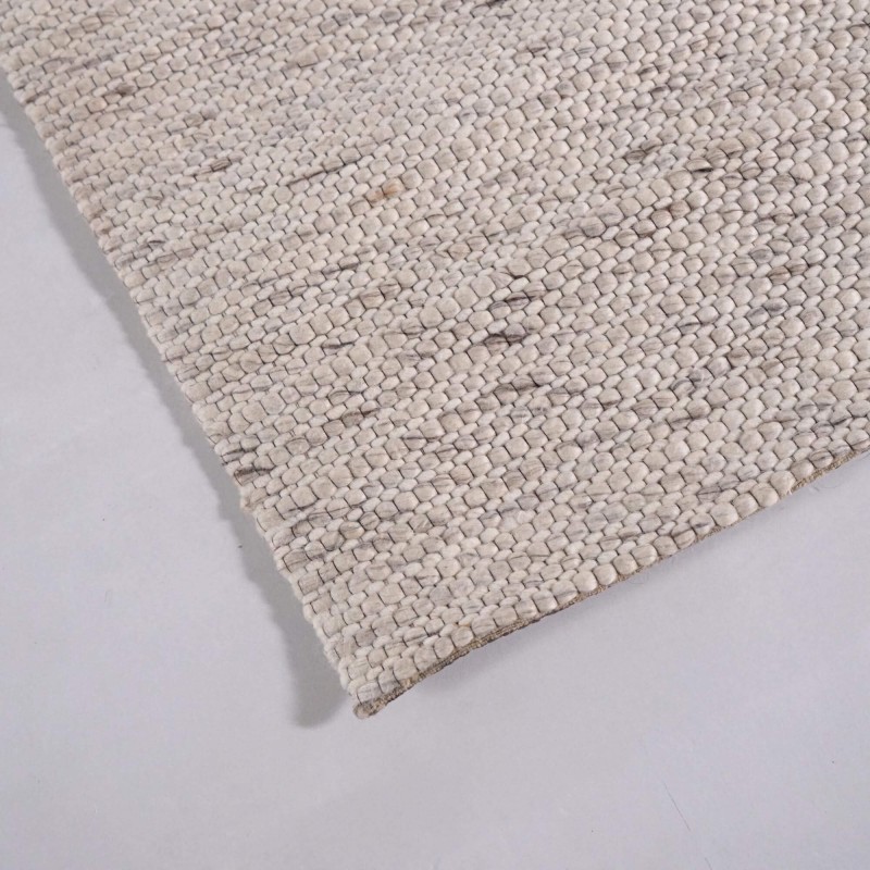 Tapis en laine 140x200 cm, blanc beige - Cairn
