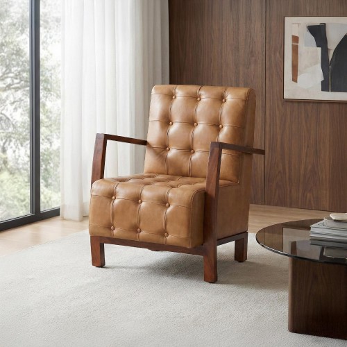 Fauteuil en cuir véritable - Baxter