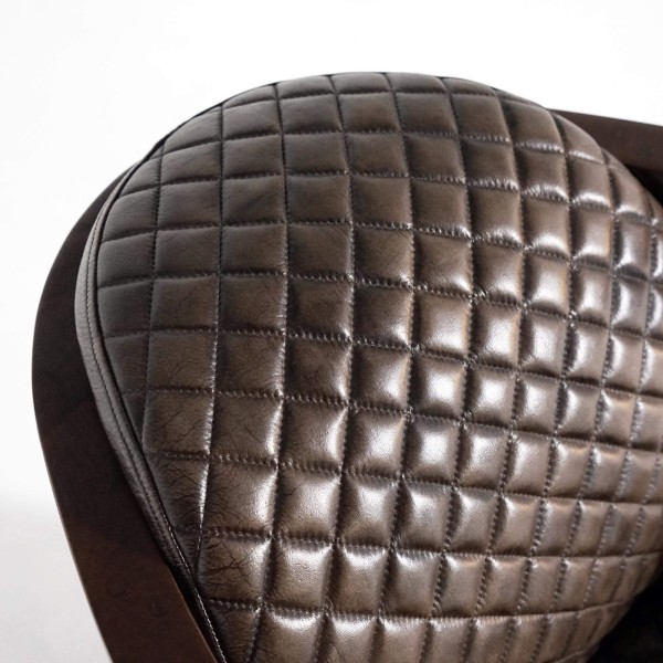 Fauteuil vintage en cuir marron véritable - Graham