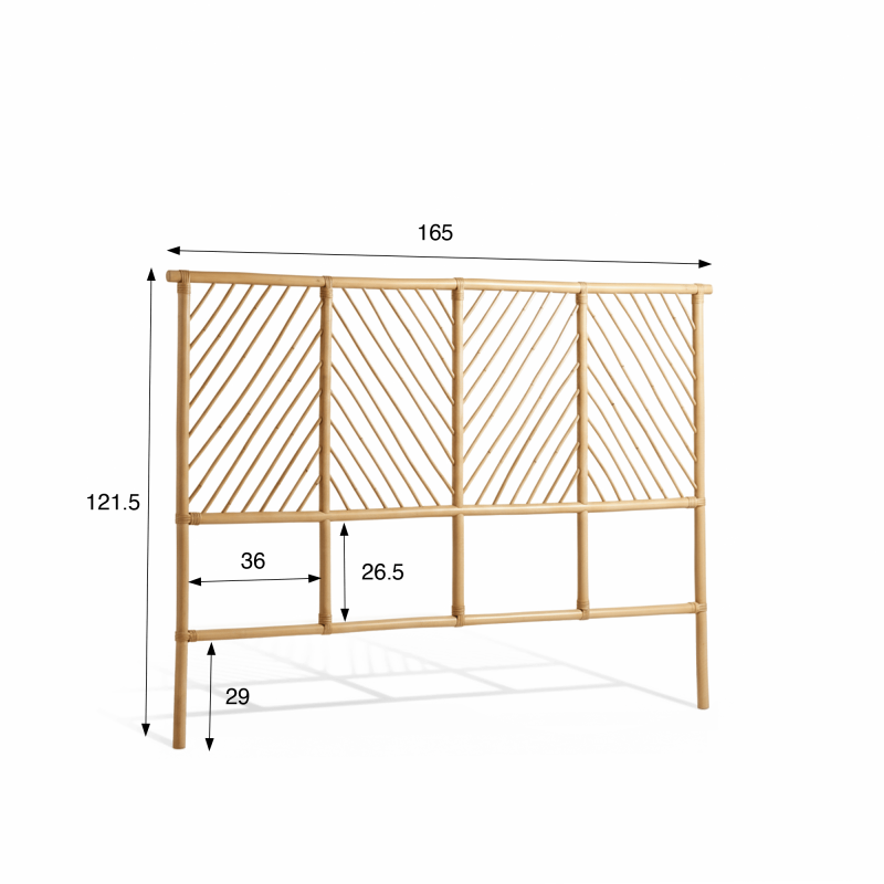 Tête de lit en rotin 160 cm - Manoa