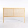 Tête de lit en bois massif de mindi et cannage 160 cm - Bahia