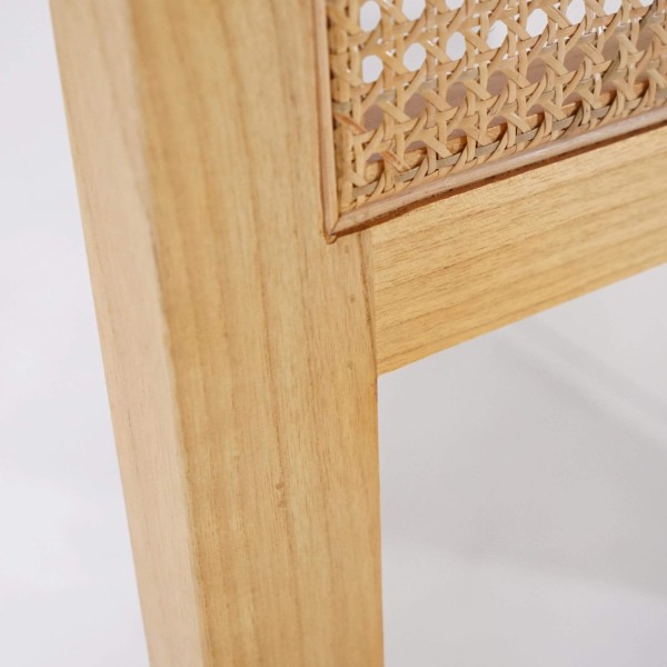 Tête de lit en bois massif de mindi et cannage 160 cm - Bahia