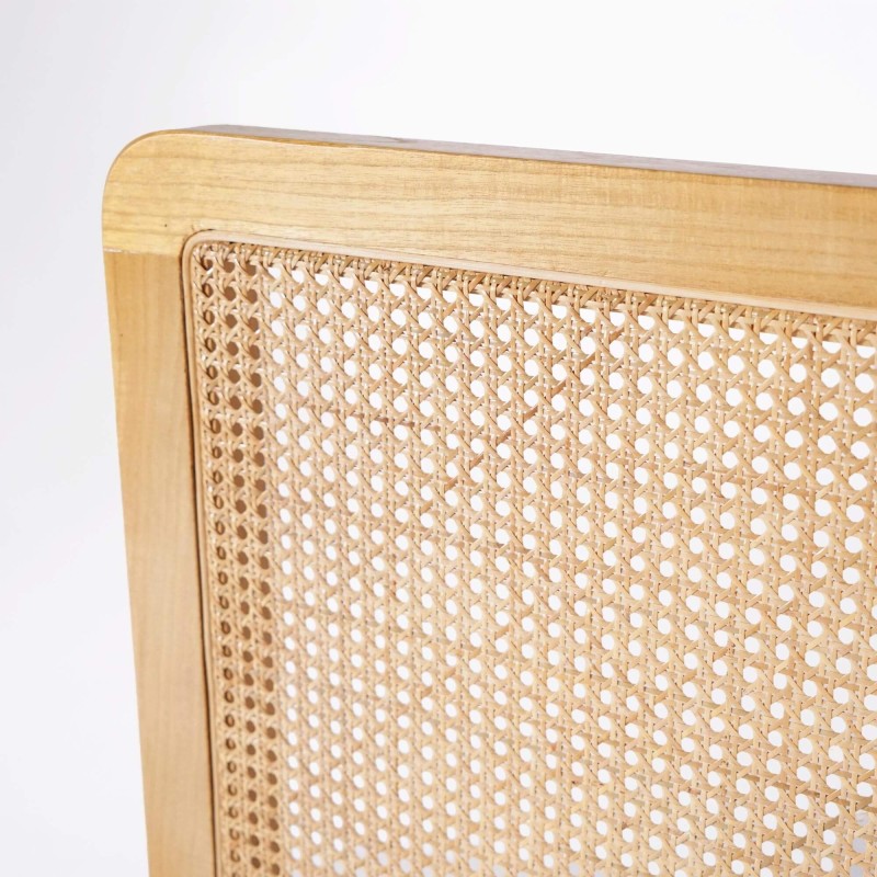 Tête de lit en bois massif de mindi et cannage 180 cm - Bahia