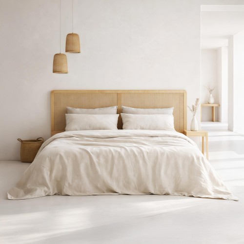 Tête de lit en bois massif de mindi et cannage 180 cm - Bahia