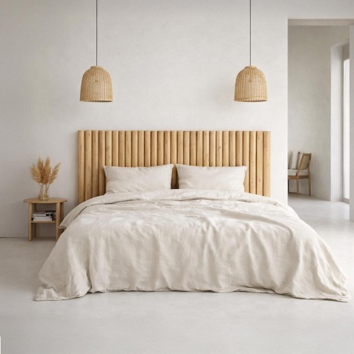 Tête de lit en bois massif de teck 180 cm - Naya