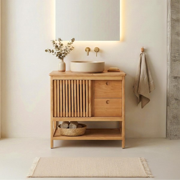 Meuble de salle de bain sous vasque en bois 80 cm - Rohini
