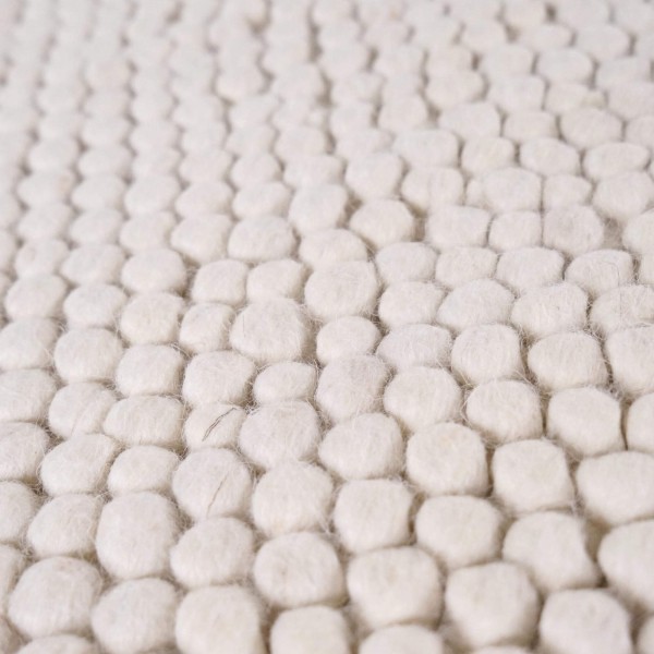 Tapis en laine et coton 250x350 cm, blanc - Tessa