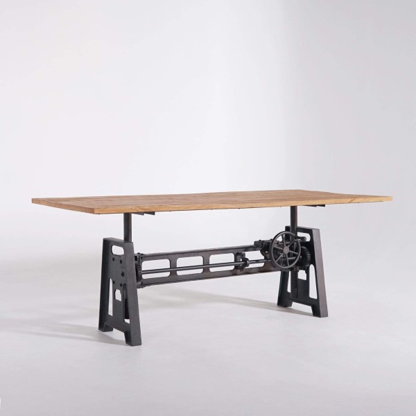 Table de salle à manger  industrielle réhaussable 220 cm