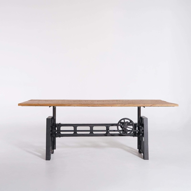 Table de salle à manger  industrielle réhaussable 220 cm