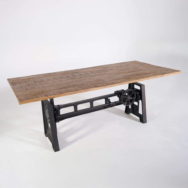 Table de salle à manger  industrielle réhaussable 220 cm