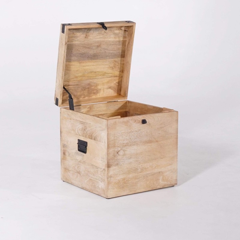 Coffre de rangement en bois naturel - Haven