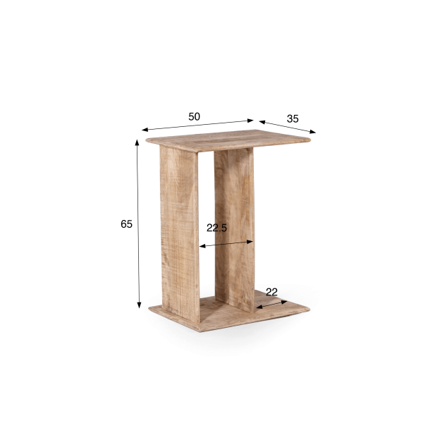 Bout de canapé en bois massif - Luno