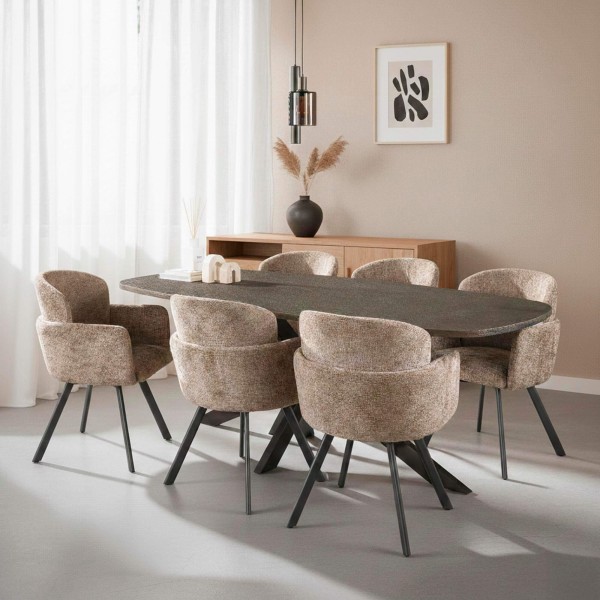 Fauteuil pivotant confortable pour salle à manger - Navi