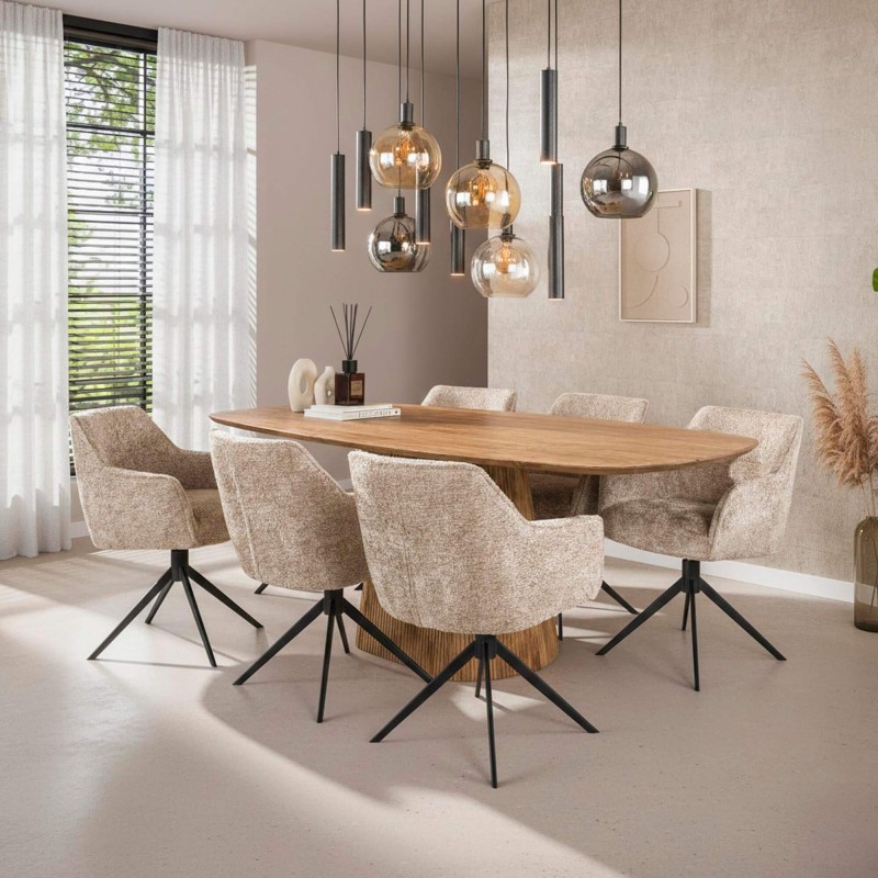 Fauteuil pivotant moderne pour salle à manger - Eliot