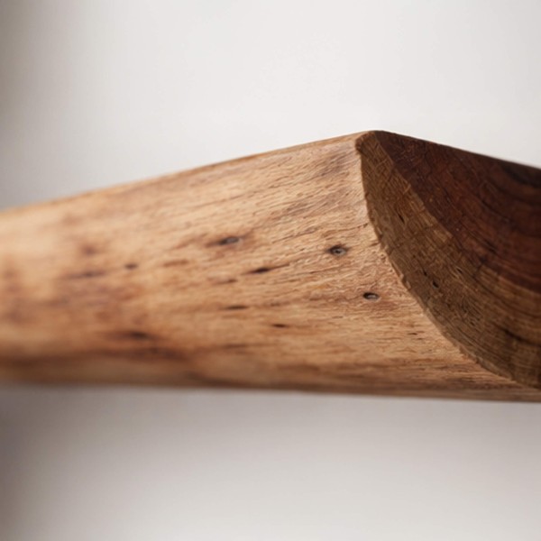 Etagère murale avec fixation invisible en bois naturel (lot de 3) - Rack