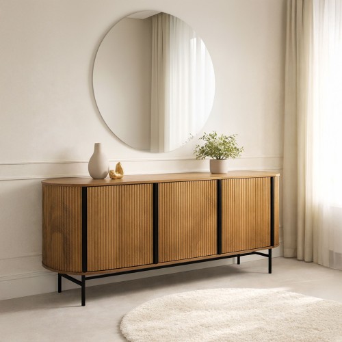 Buffet en bois massif 165 cm - Thanais