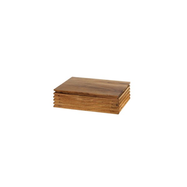 Table de chevet suspendue en bois massif avec tiroir (lot de 2) - Nora