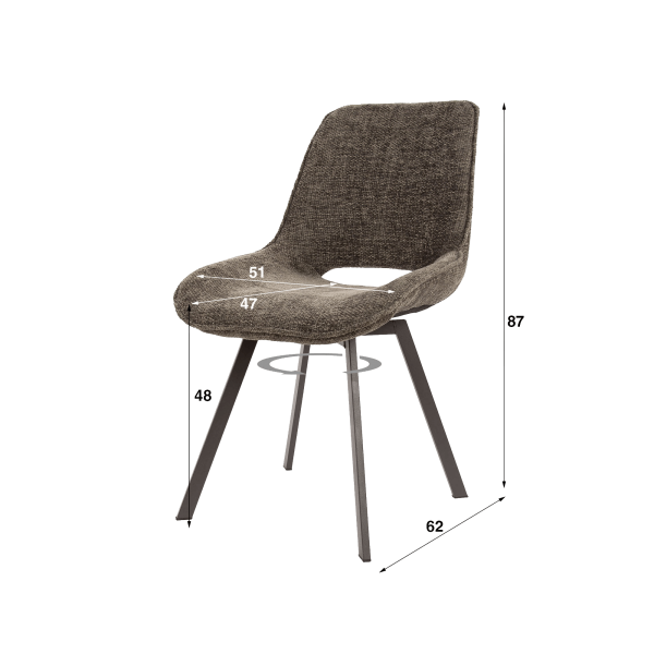 Fauteuil pivotant design pour salle à manger - Dune