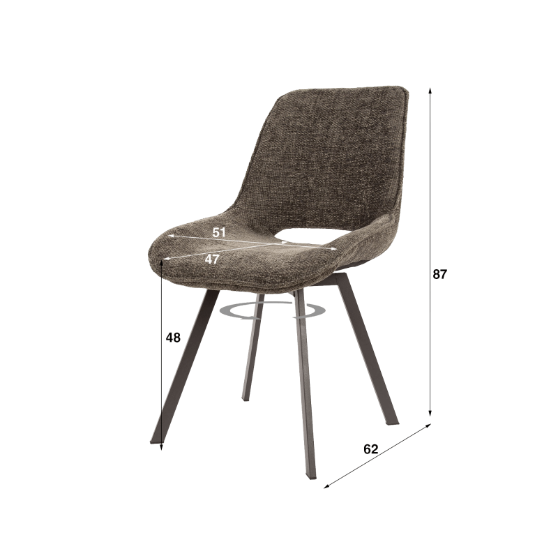 Fauteuil pivotant design pour salle à manger - Dune