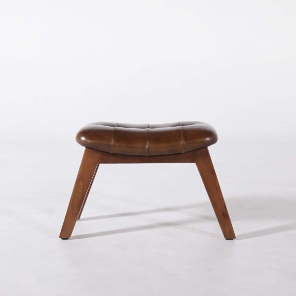 Tabouret d’appoint en cuir - Plaza