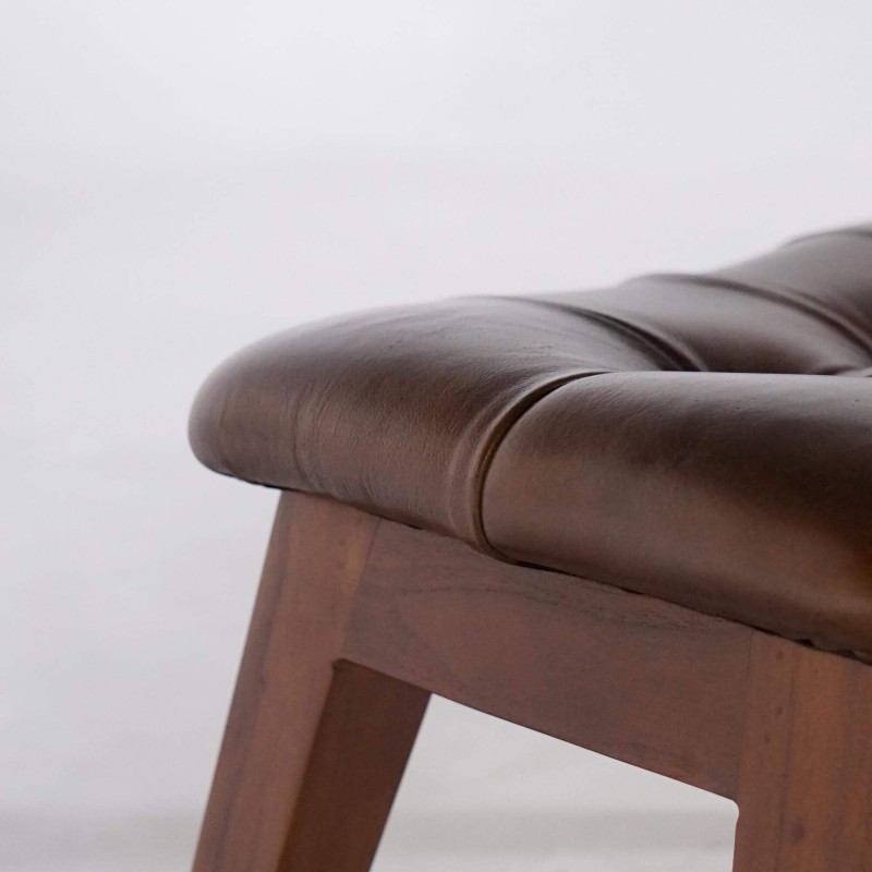 Tabouret d’appoint en cuir - Plaza