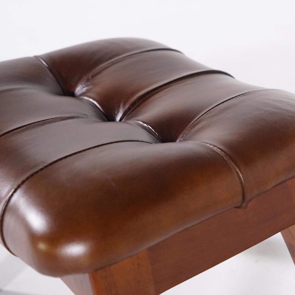 Tabouret d’appoint en cuir - Plaza