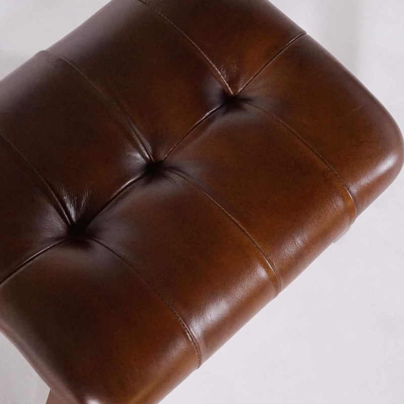 Tabouret d’appoint en cuir - Plaza