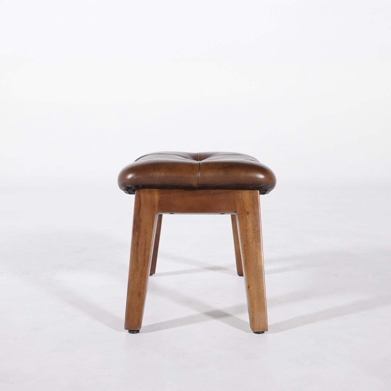 Tabouret d’appoint en cuir - Plaza