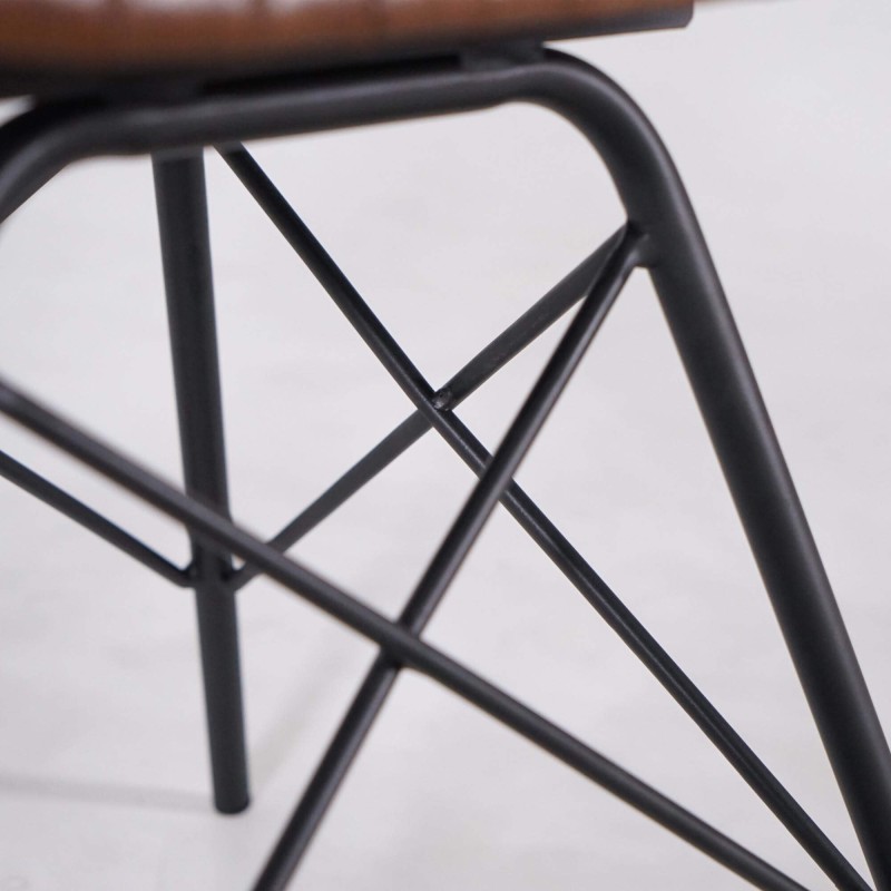 Chaise en cuir marron - Chelsea