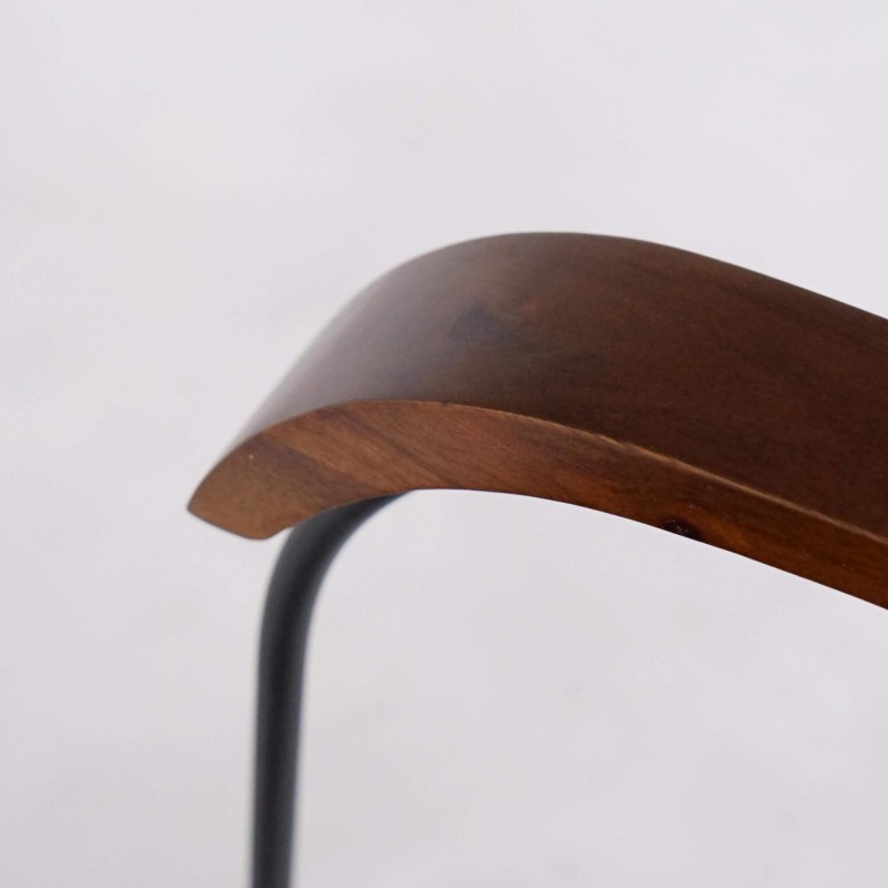 Fauteuil vintage en cuir marron 3 places - Cosy