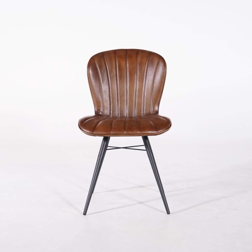 Chaise vintage en cuir véritable - District