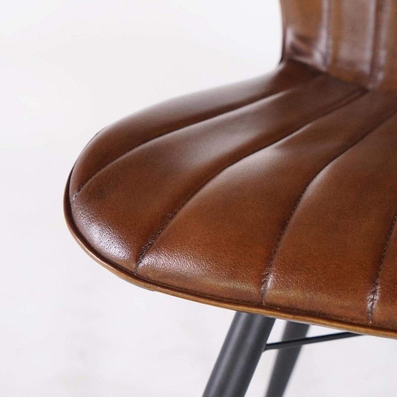 Chaise vintage en cuir véritable - District