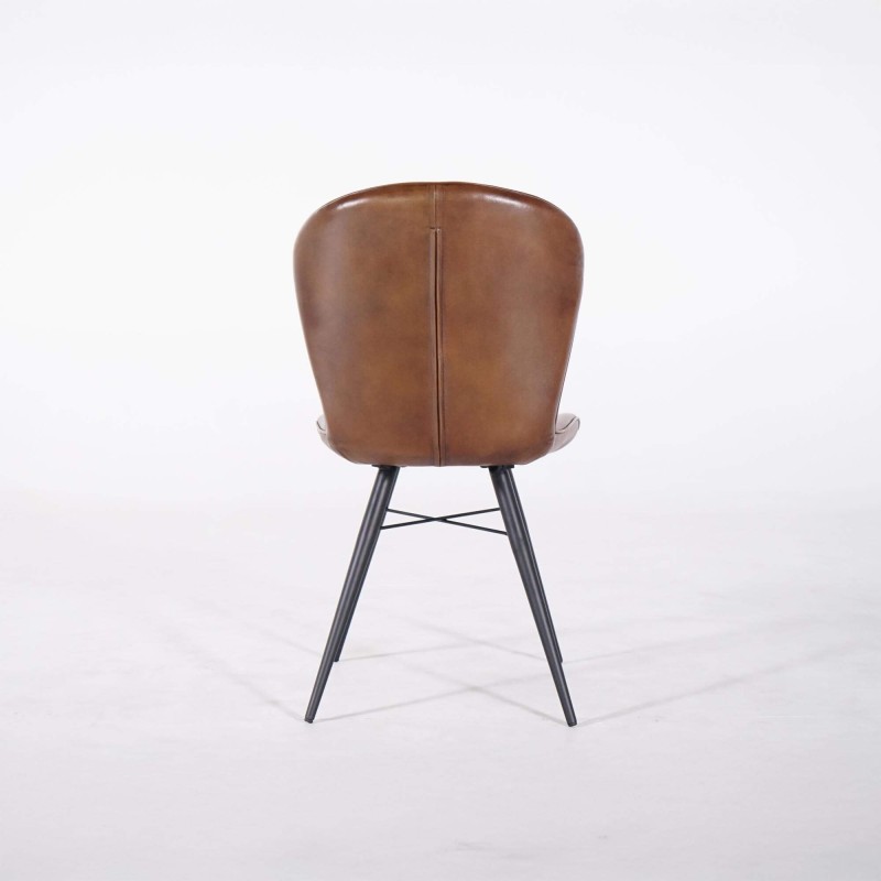 Chaise vintage en cuir véritable - District