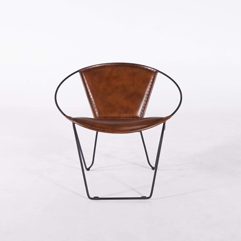 Chaise en cuir papillon PAON