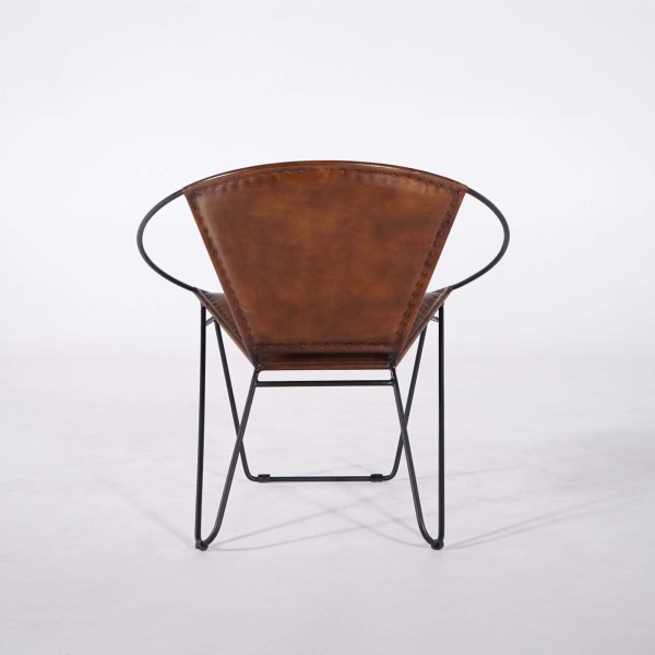 Chaise en cuir papillon PAON